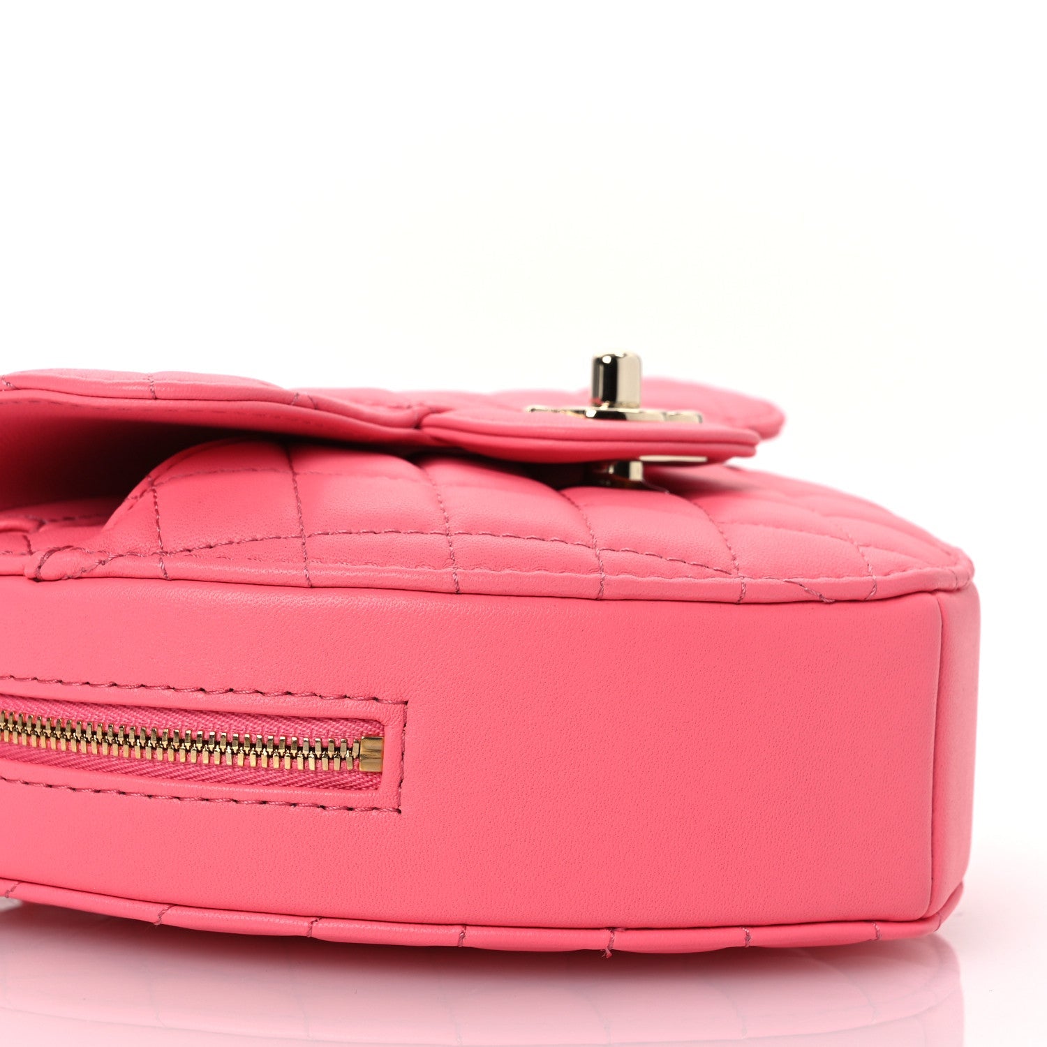 Lambskin Quilted CC In Love Heart Bag Pink