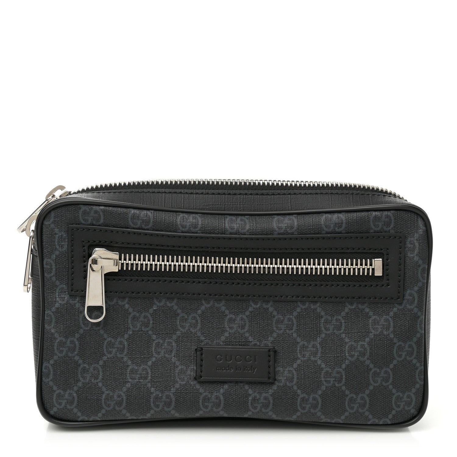 Soft GG Supreme Monogram Web Belt Bag Black Grey