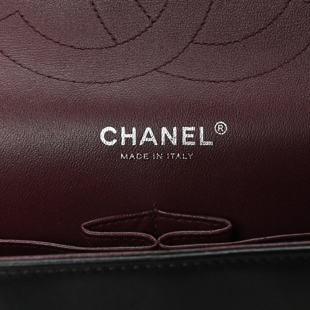 Lambskin Quilted Jumbo Double Flap Black
