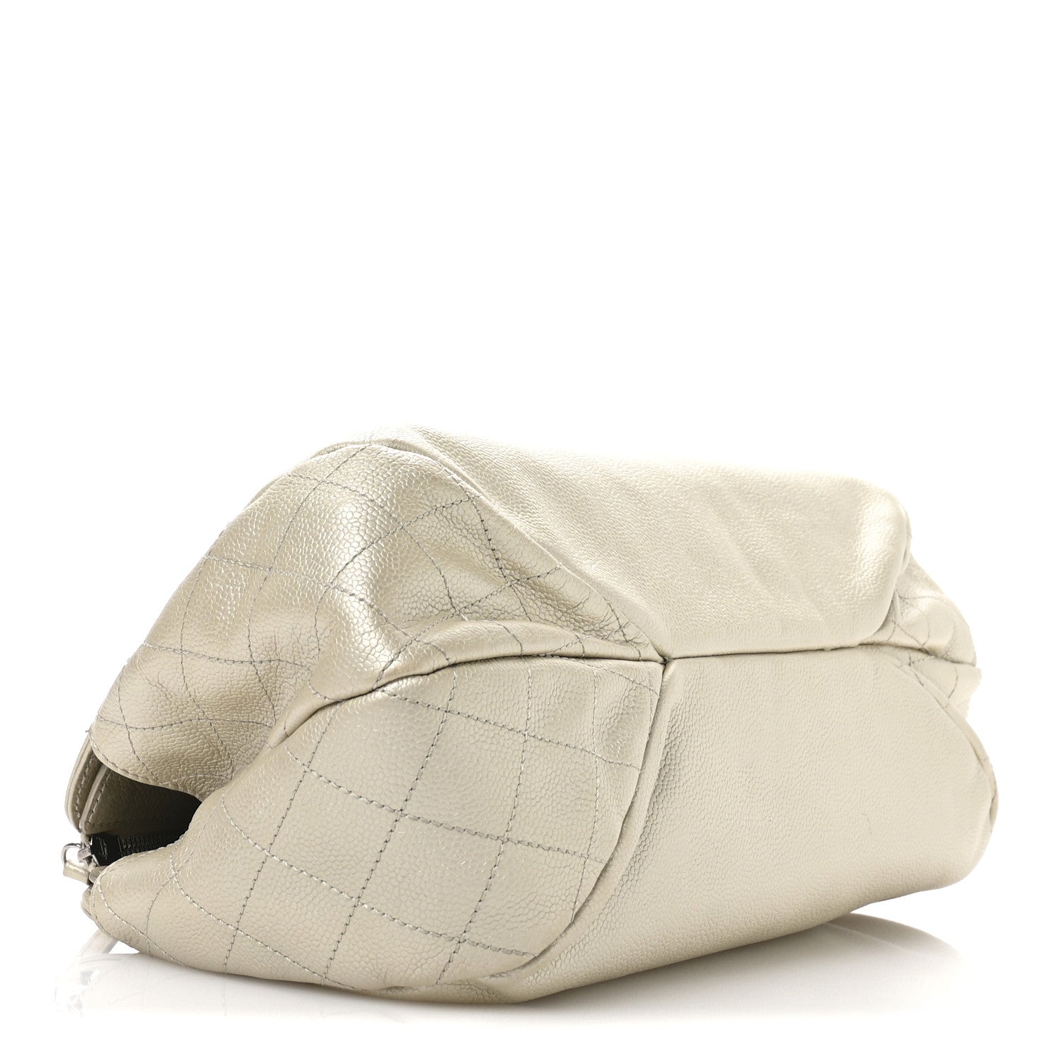 Caviar Quilted Timeless CC Bowler Bag White