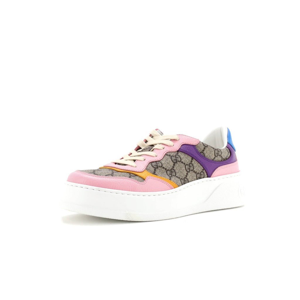 Women's Dali Platform Sneakers GG Canvas with Leather