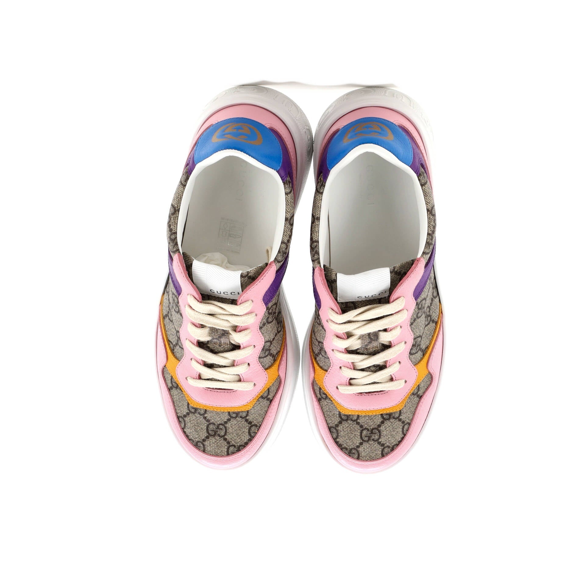 Women's Dali Platform Sneakers GG Canvas with Leather