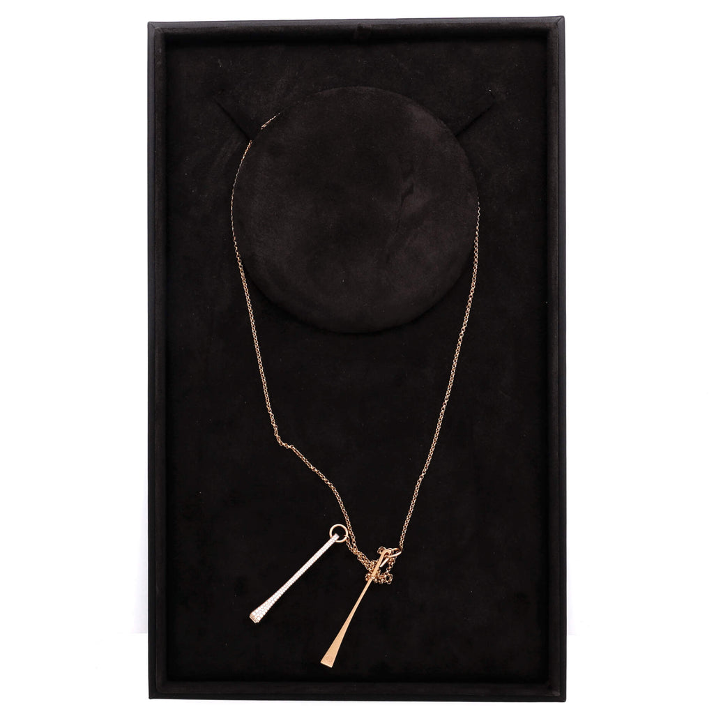 Clou De Forge Lariat Necklace 18K Rose Gold and Diamonds