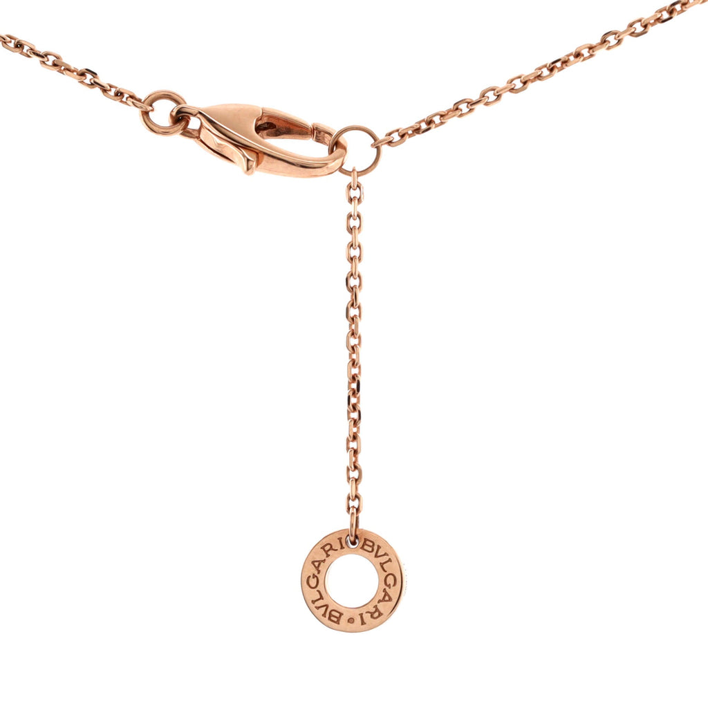 Divas' Dream Pendant Necklace 18K Rose Gold with Onyx and Diamond Small