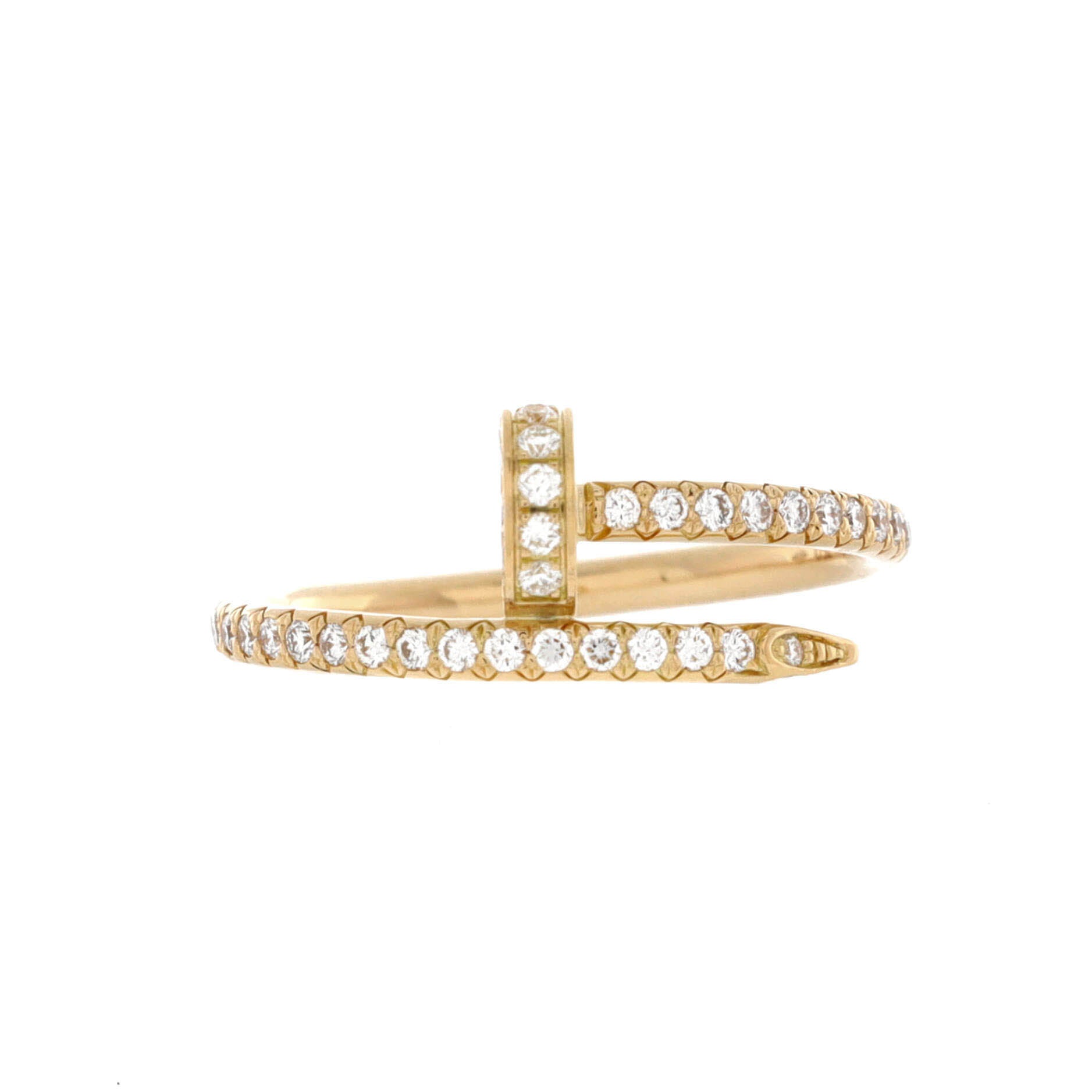 Juste un Clou Paved Ring 18K Yellow Gold with Diamonds Small
