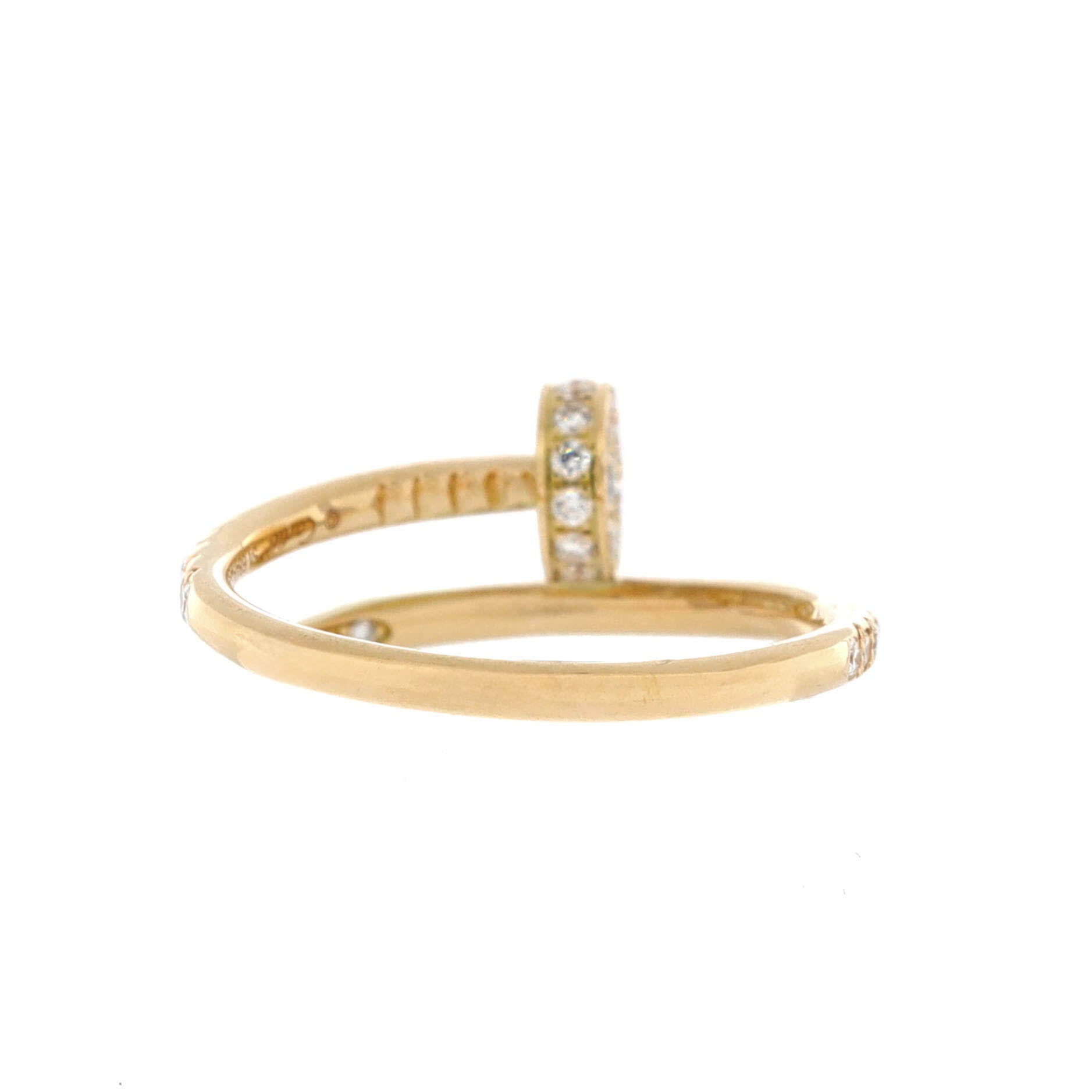 Juste un Clou Paved Ring 18K Yellow Gold with Diamonds Small