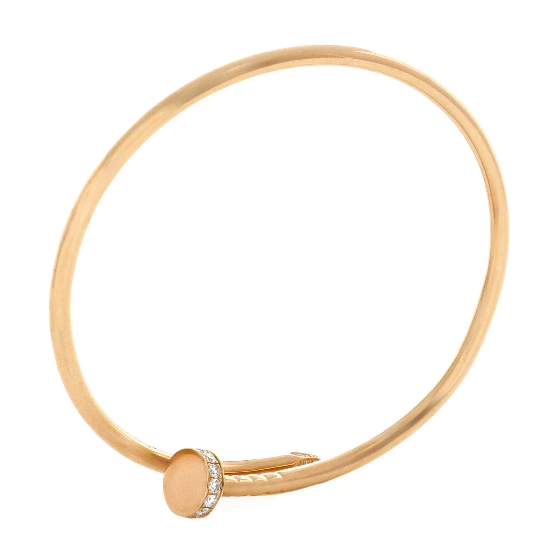 Juste un Clou Bracelet 18K Yellow Gold with Diamonds Small