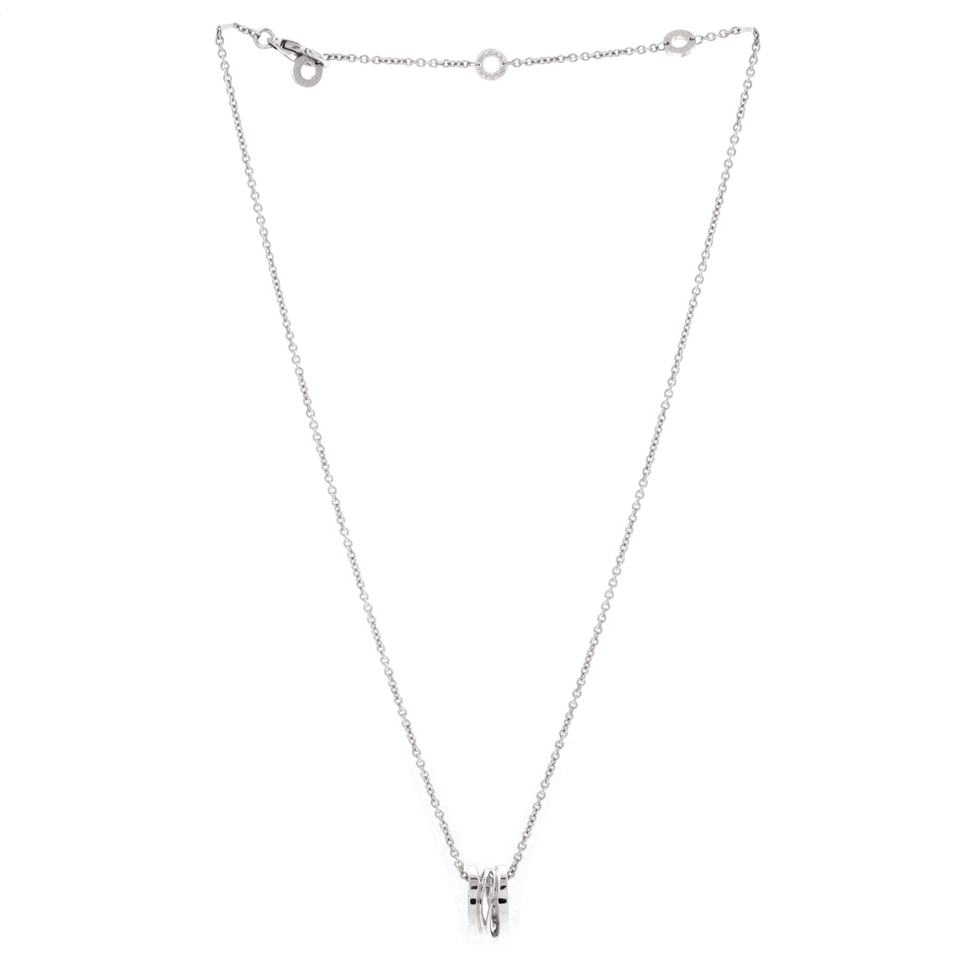 B.Zero1 Design Legend Zaha Hadid Pendant Necklace 18K White Gold