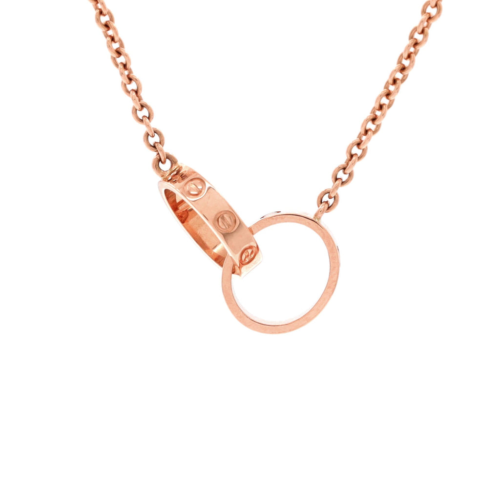 Love Interlocking Necklace 18K Rose Gold