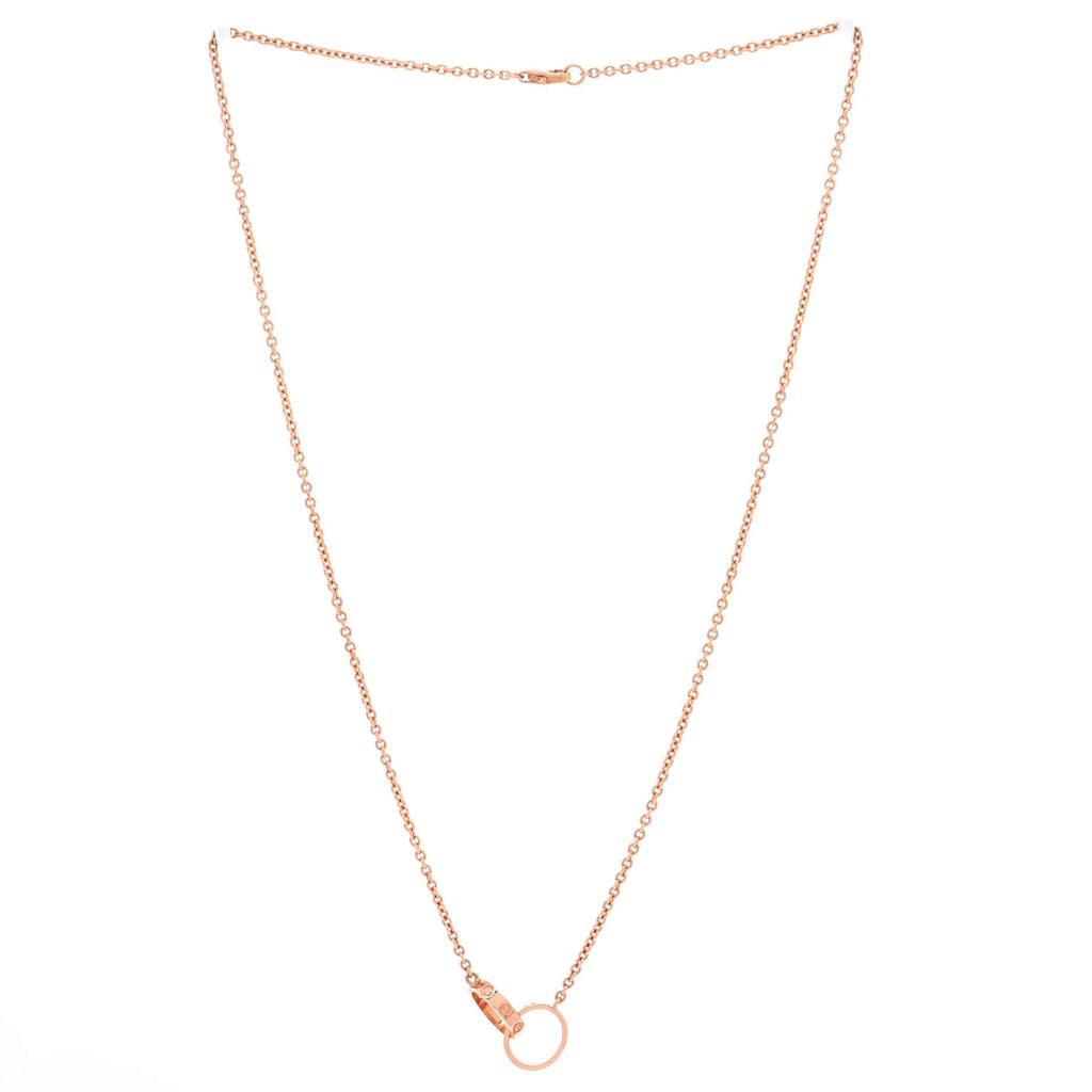 Love Interlocking Necklace 18K Rose Gold