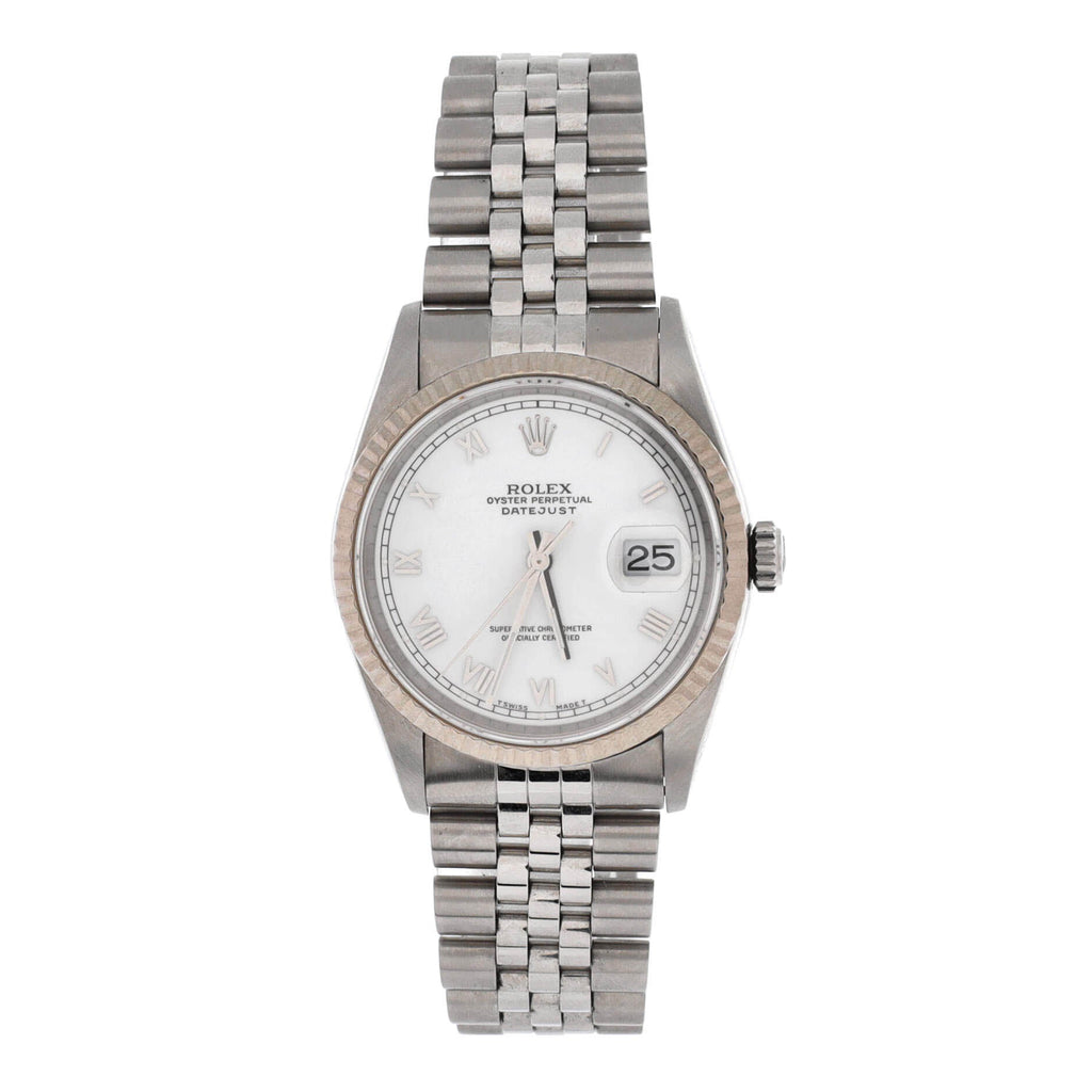Oyster Perpetual Datejust Automatic Watch Stainless Steel and White Gold 36