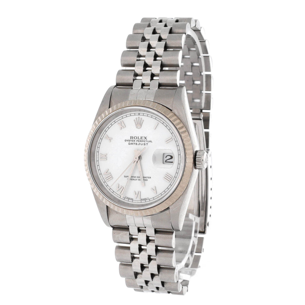 Oyster Perpetual Datejust Automatic Watch Stainless Steel and White Gold 36