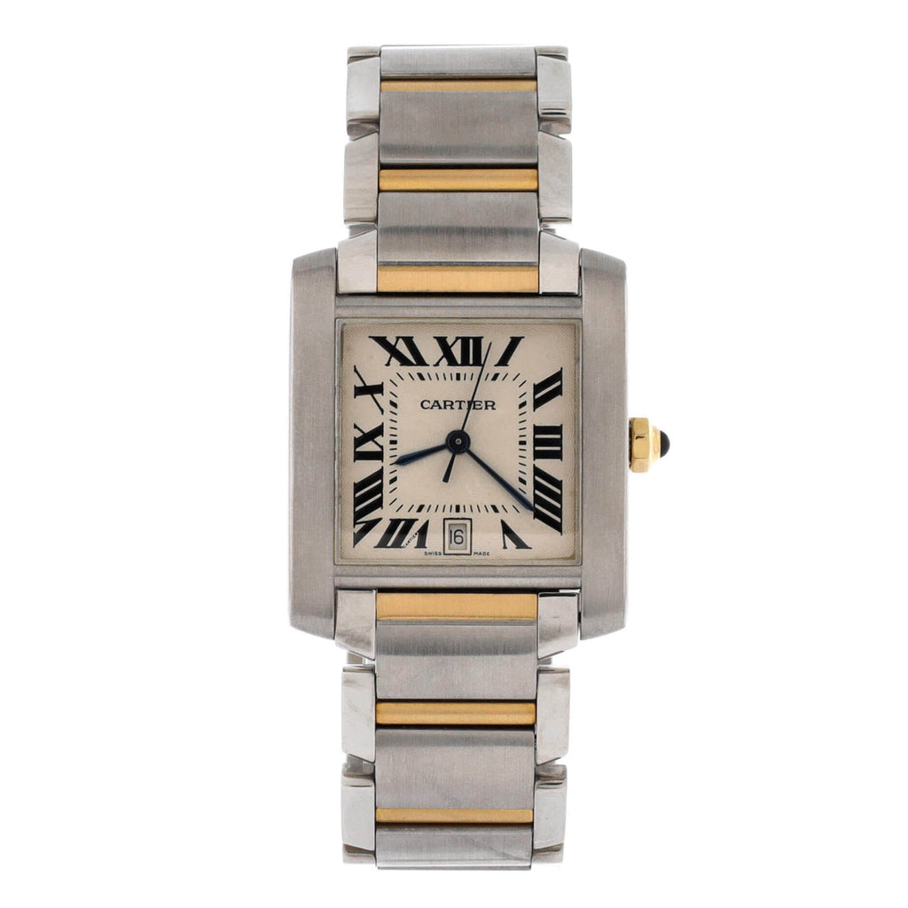 Tank Francaise Automatic Watch Stainless Steel and Yellow Gold 28