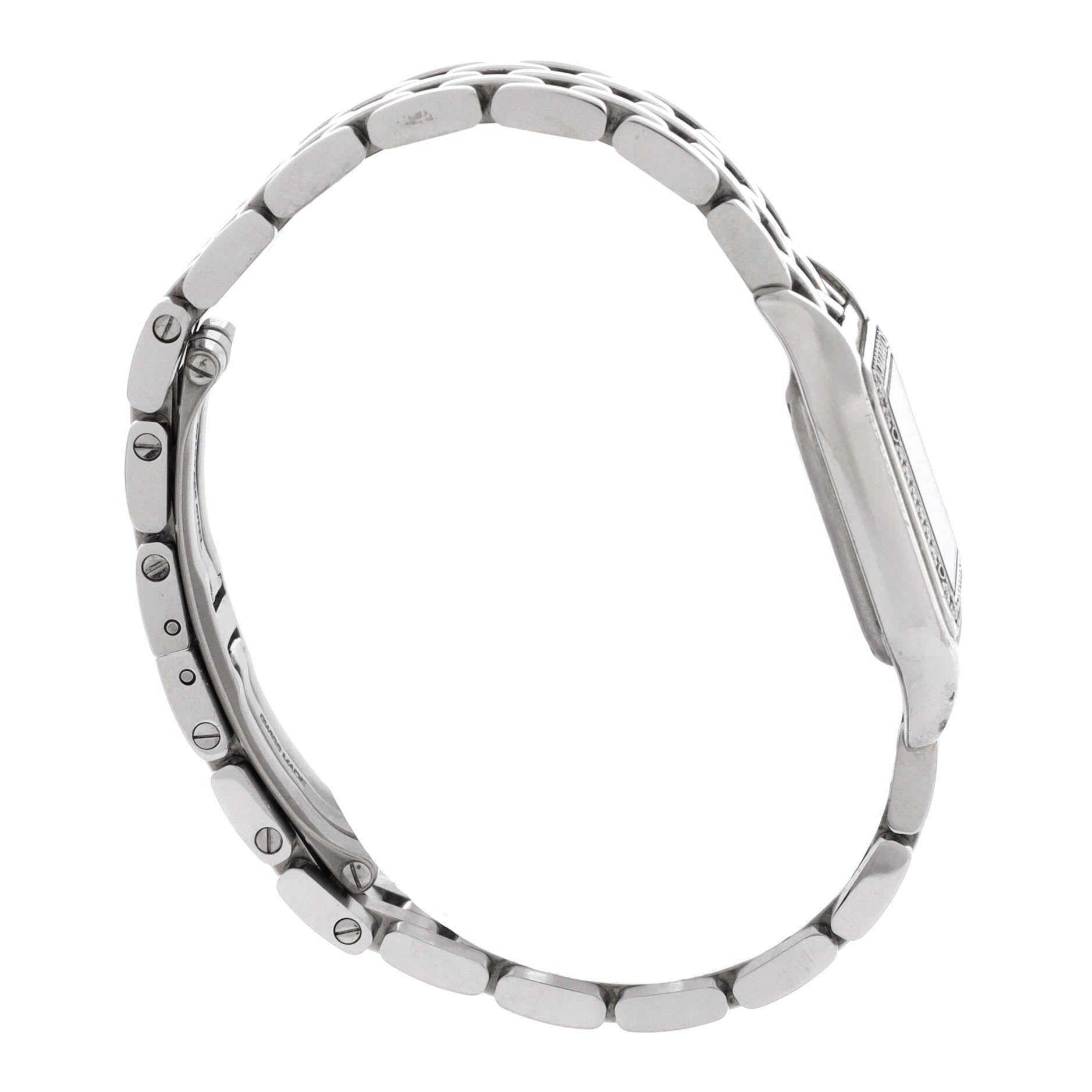 Panthere de Cartier Quartz Watch Stainless Steel with Diamond Bezel 22