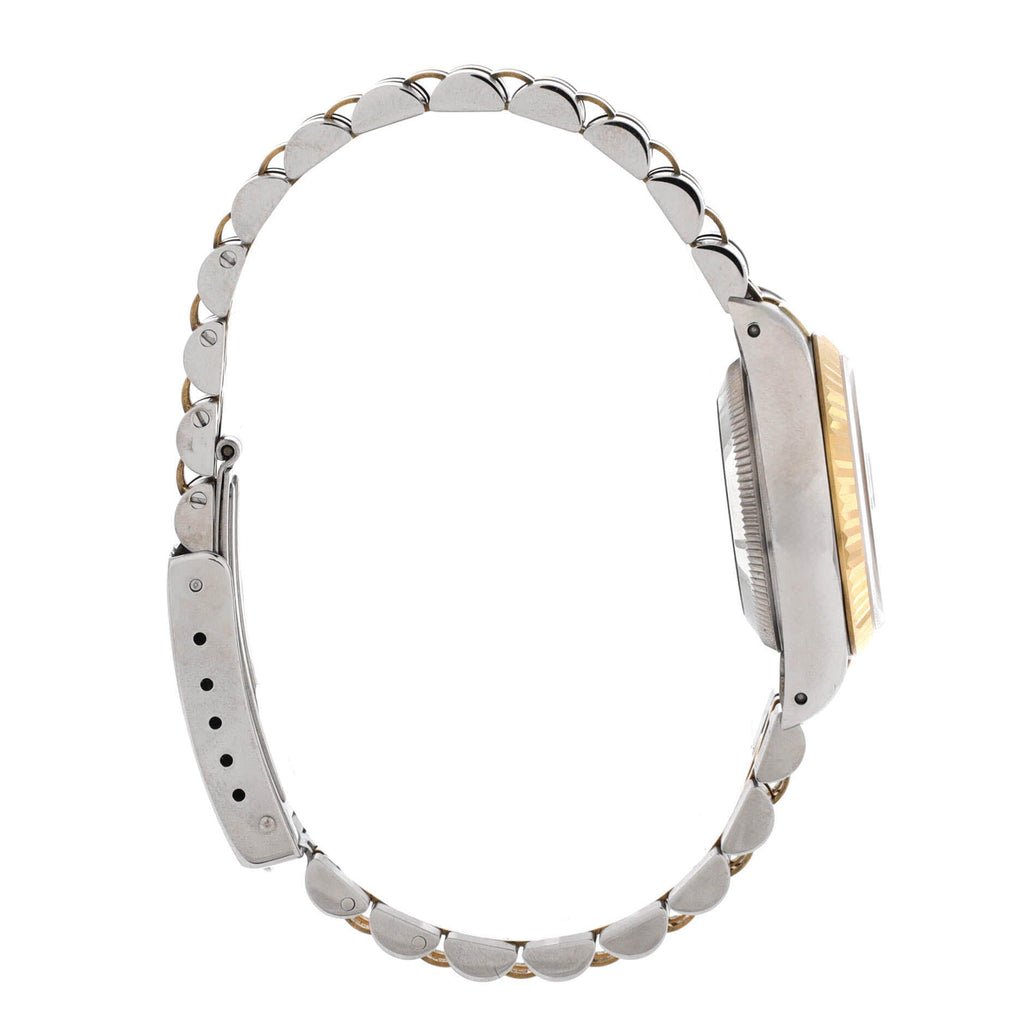 Oyster Perpetual Datejust Automatic Watch Stainless Steel and Yellow Gold with Diamond Markers 26