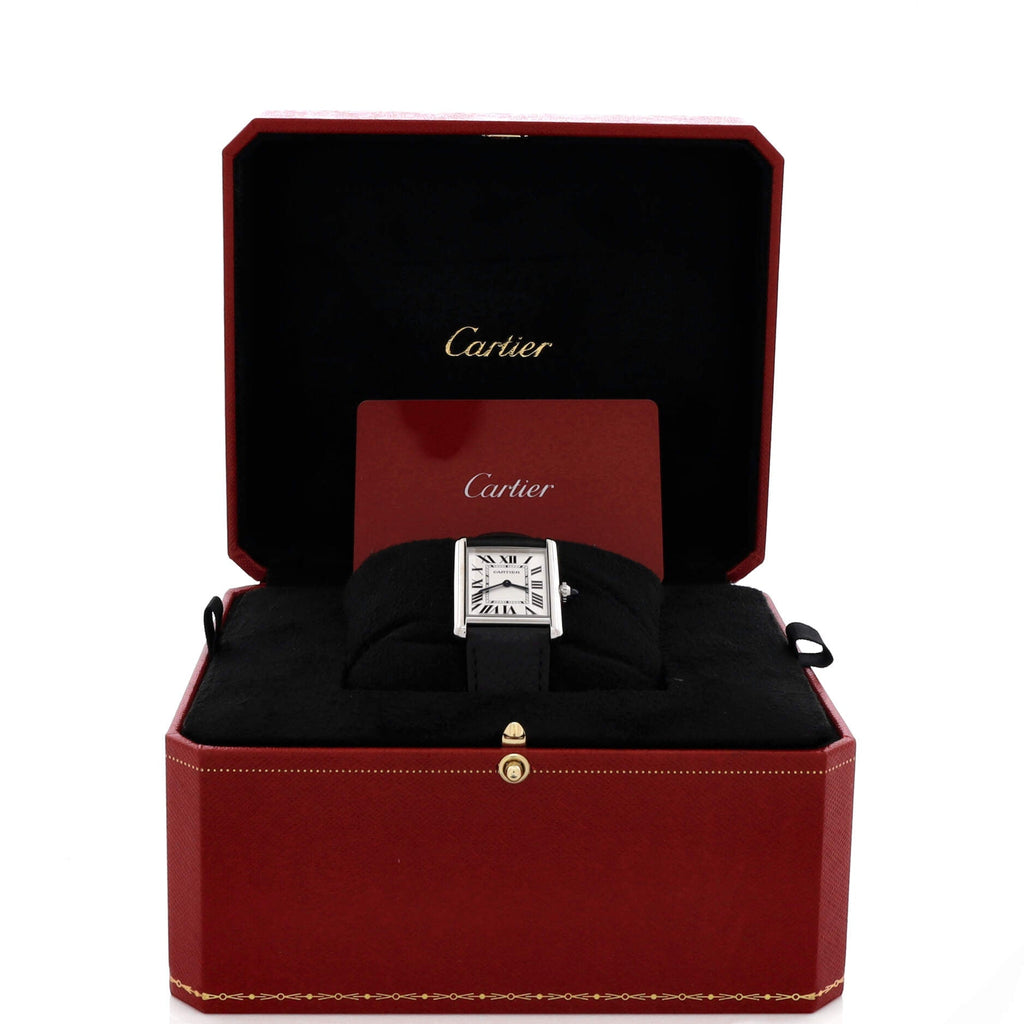 Must de Cartier Tank Quartz Watch Stainless Steel and Leather 25