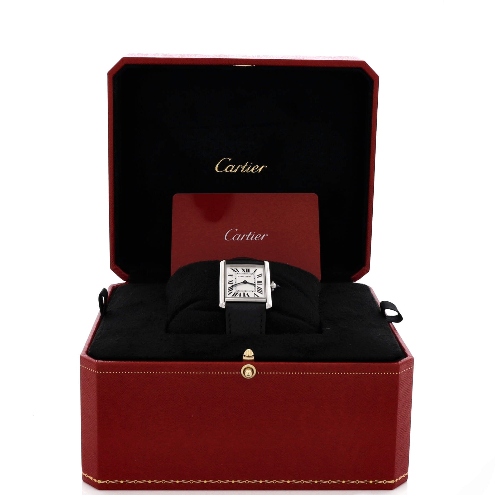 Must de Cartier Tank Quartz Watch Stainless Steel and Leather 25
