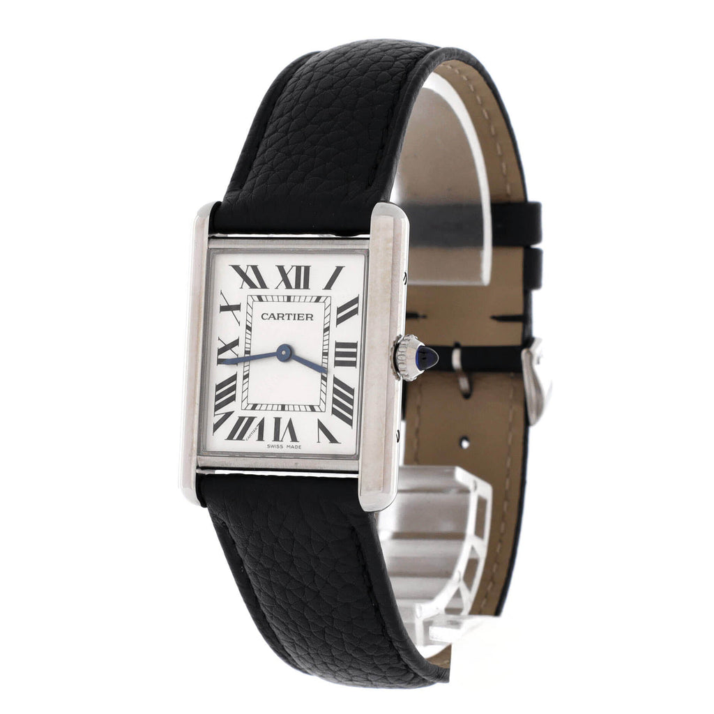 Must de Cartier Tank Quartz Watch Stainless Steel and Leather 25