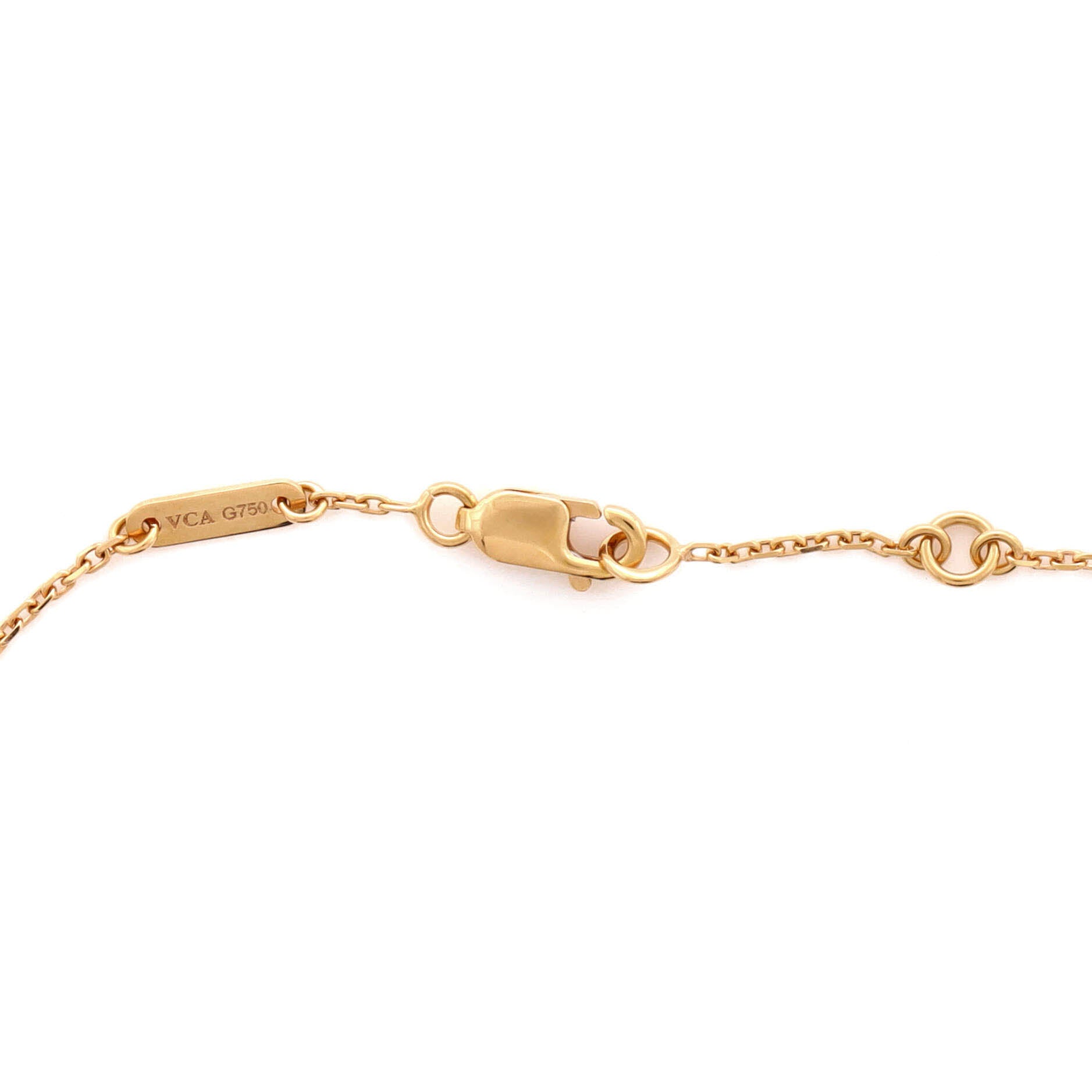 Sweet Alhambra Bracelet 18K Rose Gold and Carnelian