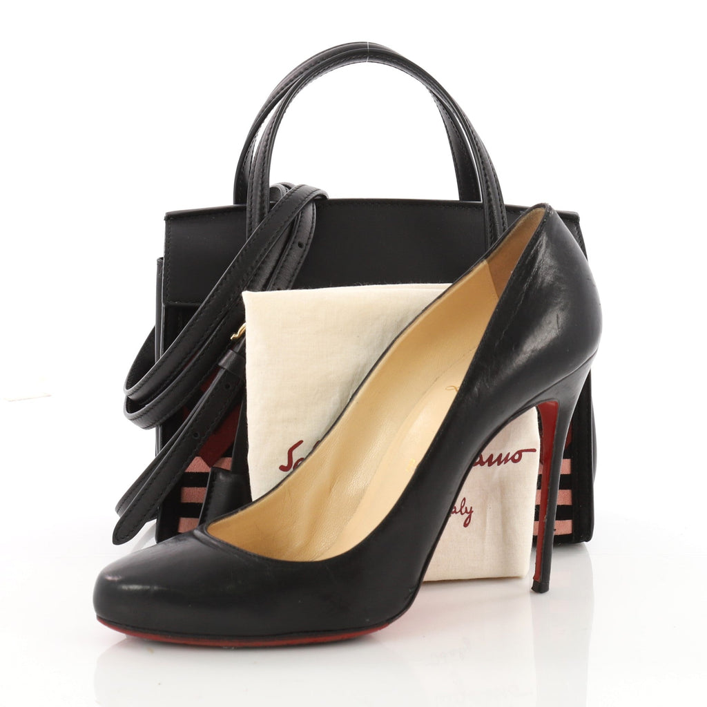 Mara Tote Zigzag Suede and Leather Mini