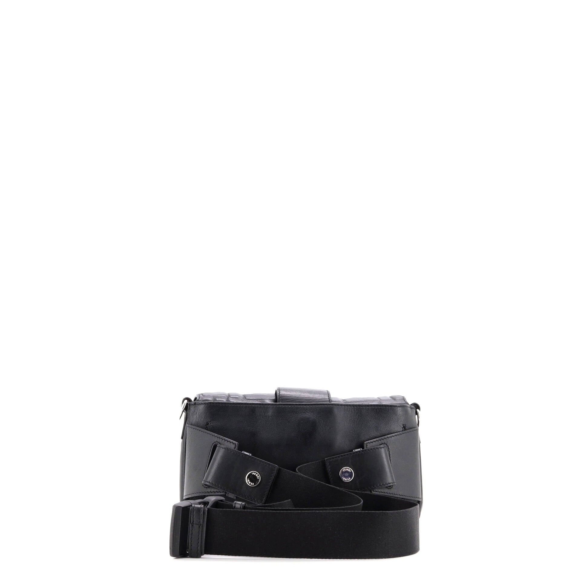 Baguette Convertible Belt Bag Zucca Embossed Leather Medium