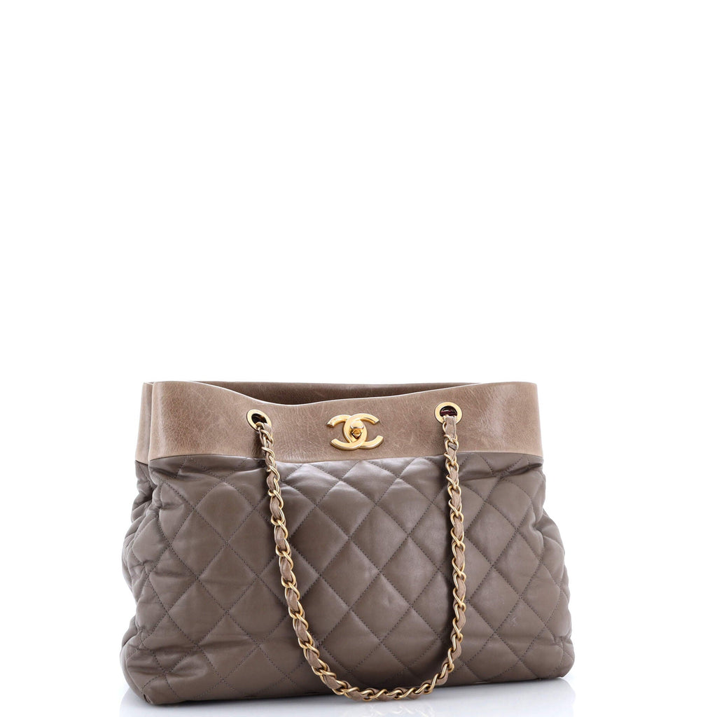 Soft Elegance Tote Quilted Distressed Calfskin Large