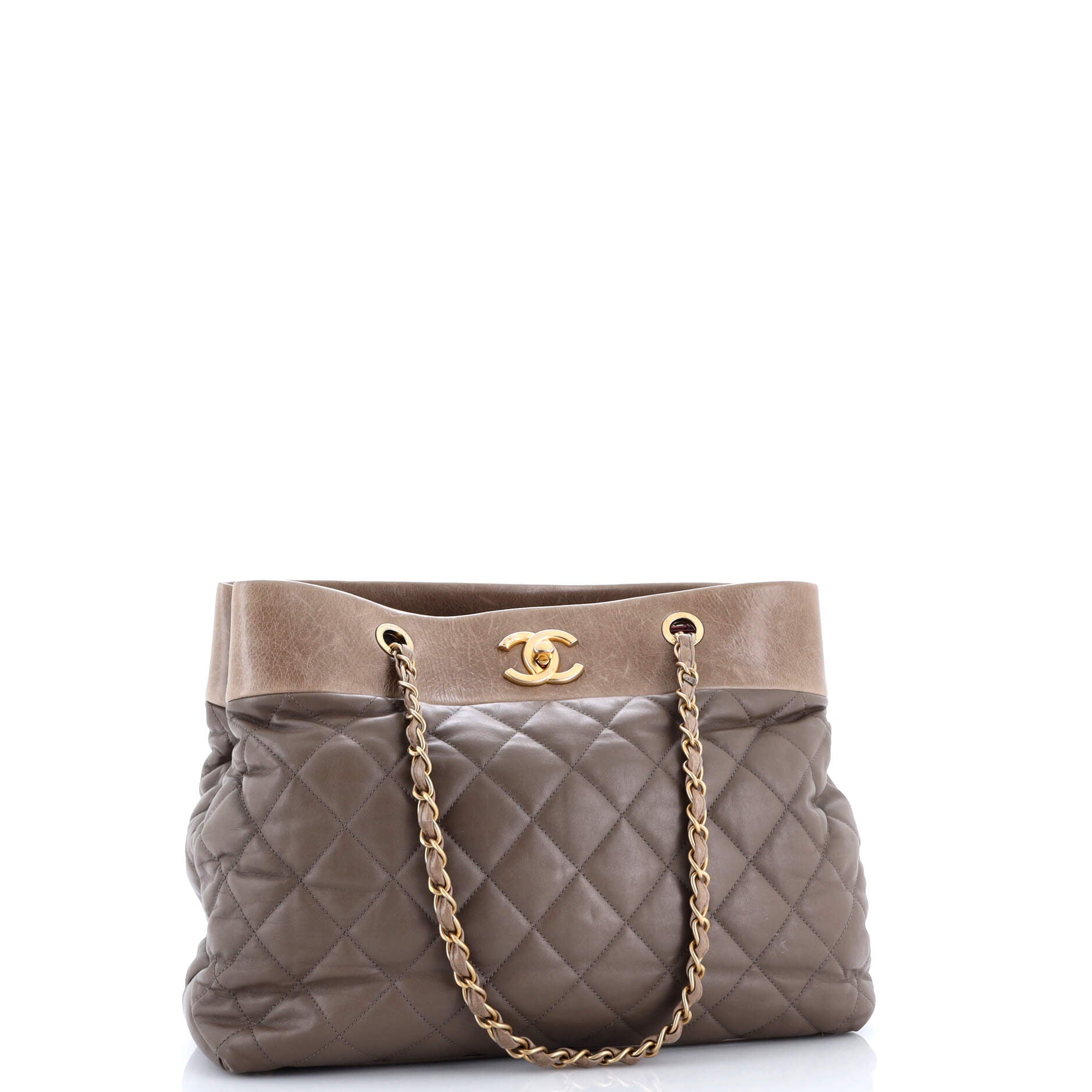Soft Elegance Tote Quilted Distressed Calfskin Large