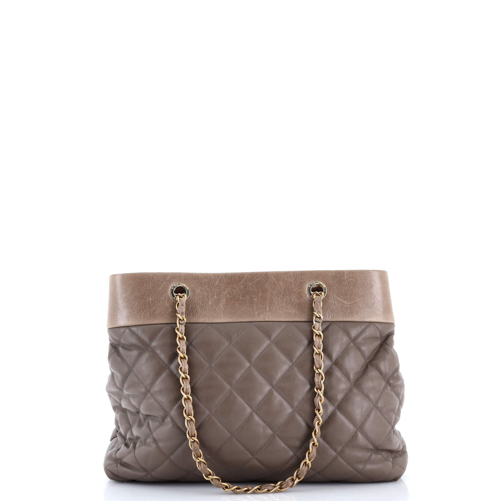 Soft Elegance Tote Quilted Distressed Calfskin Large