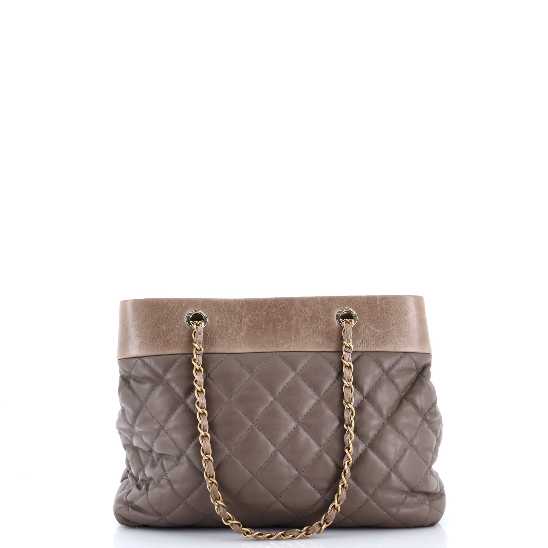 Soft Elegance Tote Quilted Distressed Calfskin Large