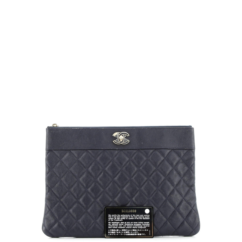 Mademoiselle Vintage O Case Clutch Quilted Sheepskin Medium