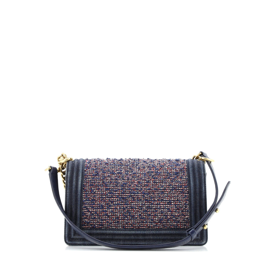 Boy Flap Bag Quilted Tweed With Denim Old Medium