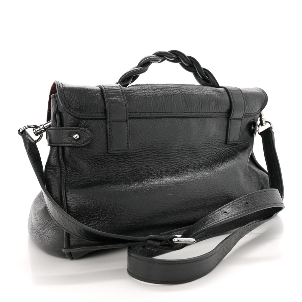 Shiny Calfskin Medium Alexa Black