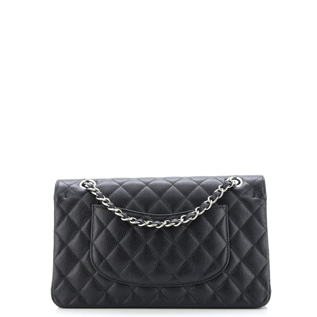 Classic Double Flap Bag Quilted Caviar Medium