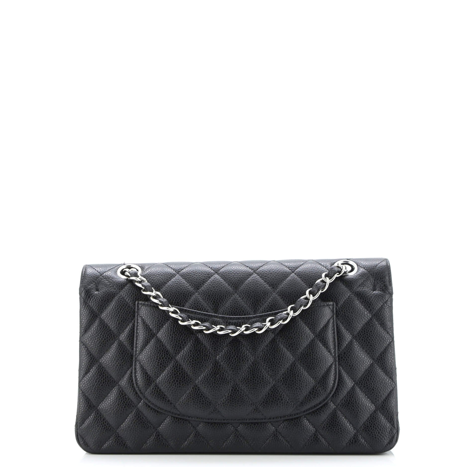 Classic Double Flap Bag Quilted Caviar Medium