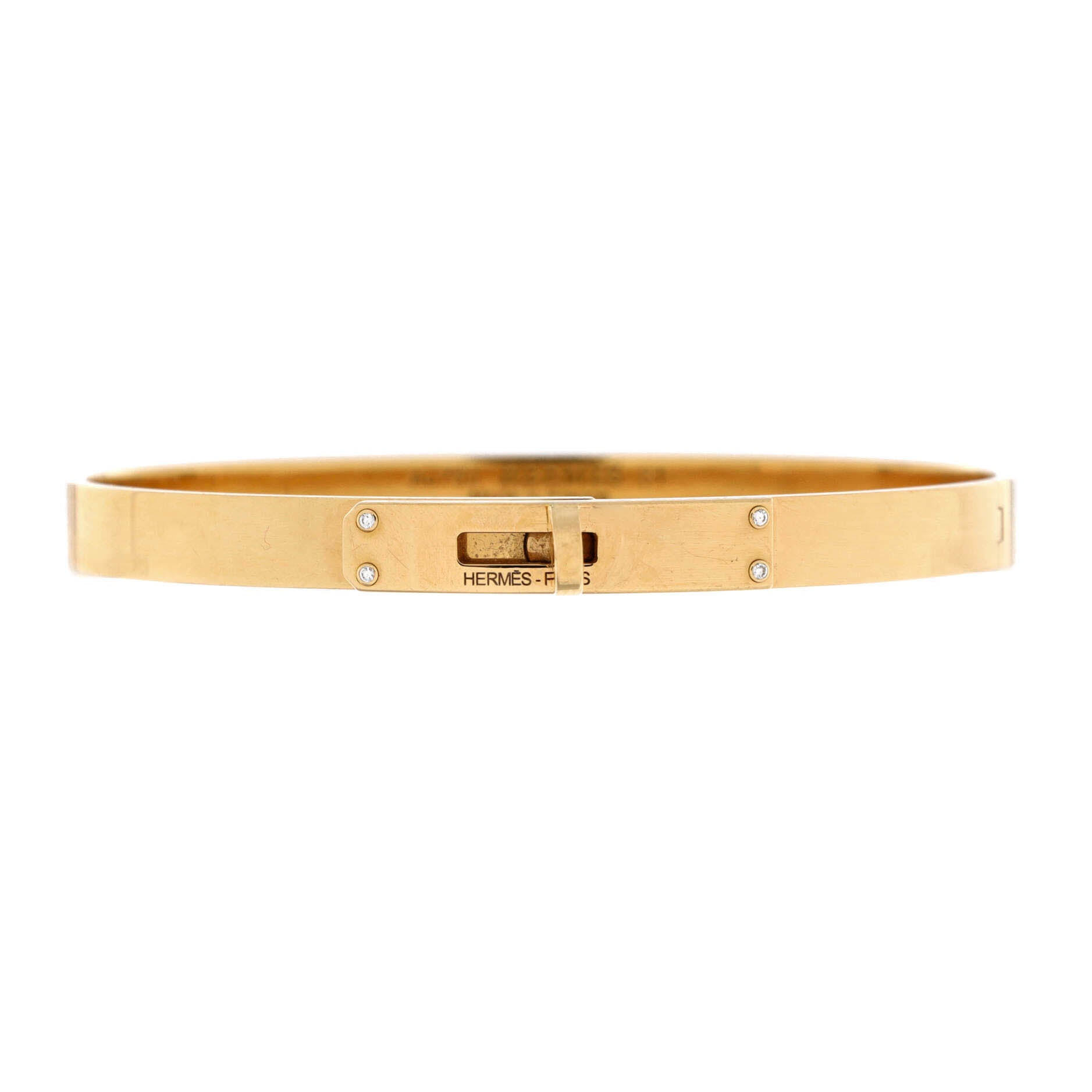 Kelly Bracelet 18K Yellow Gold with 4 Diamonds Small