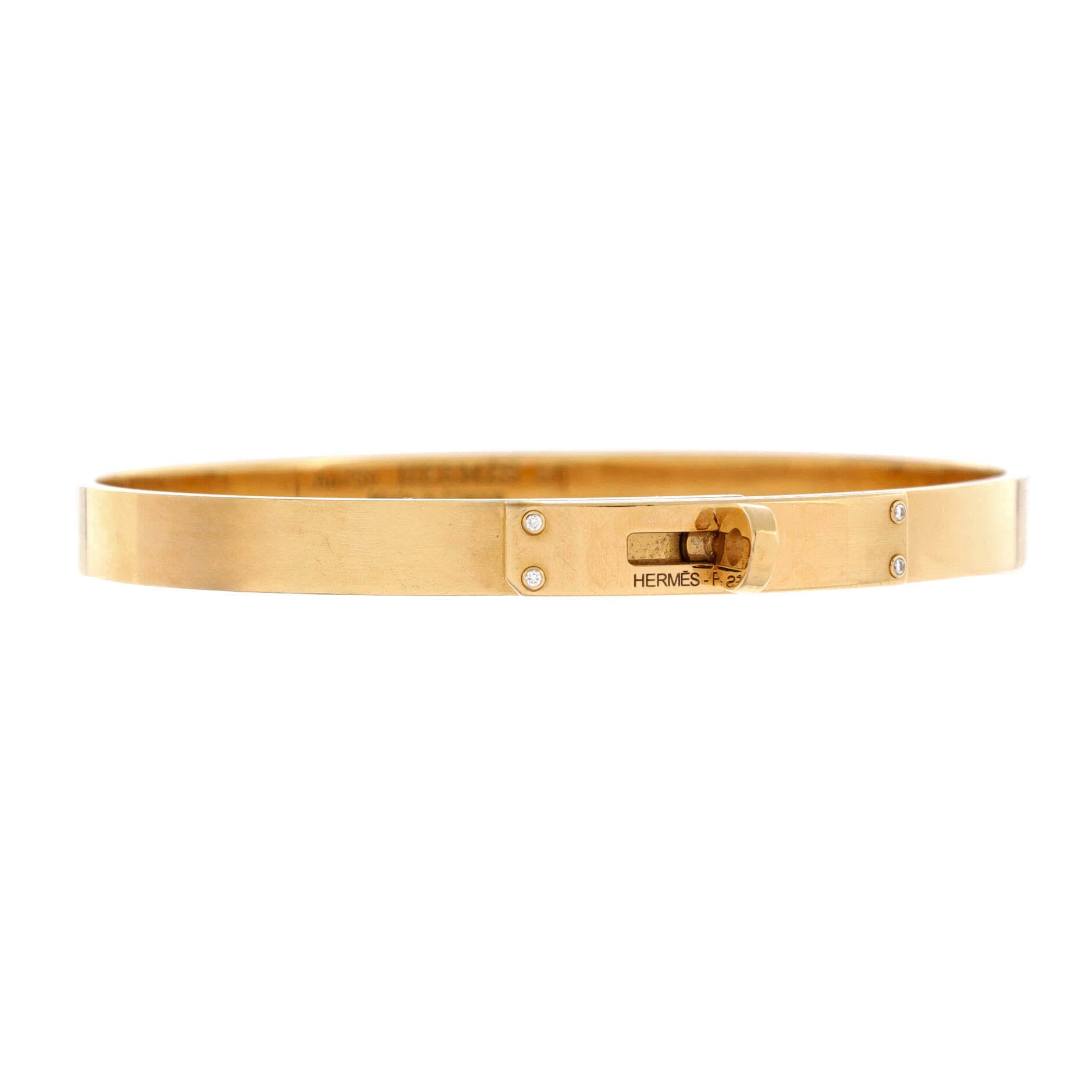 Kelly Bracelet 18K Yellow Gold with 4 Diamonds Small
