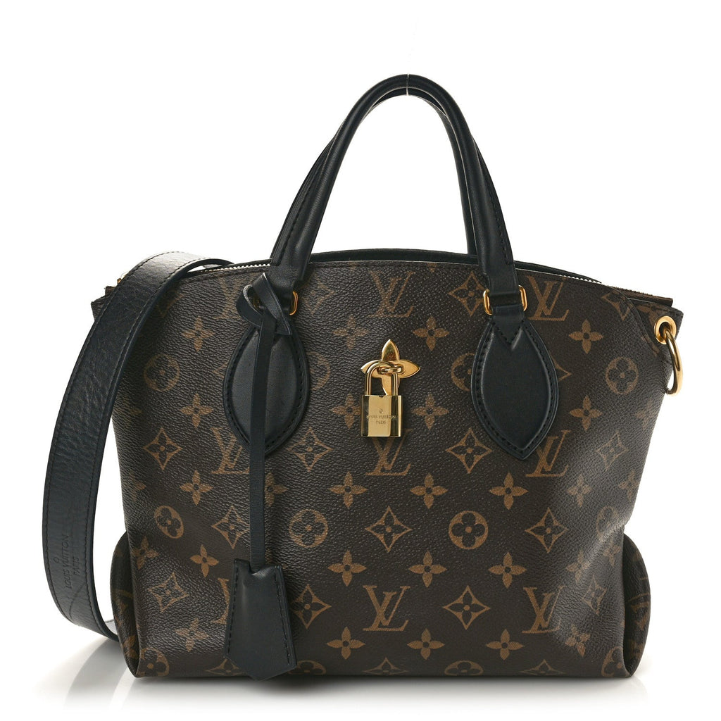 Monogram Flower Zipped Tote PM Black