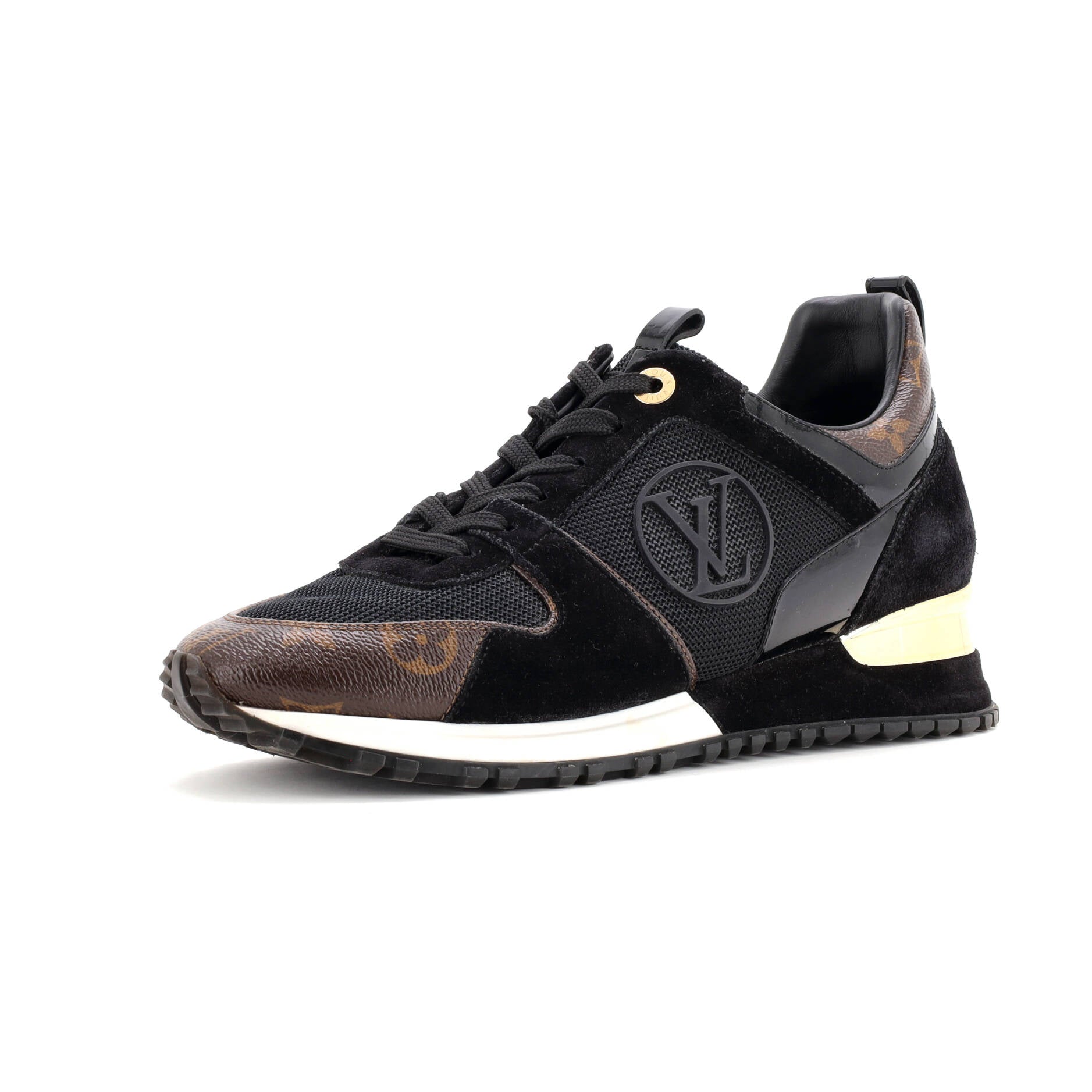 Women's Run Away Sneakers Mesh with Monogram Canvas and Suede