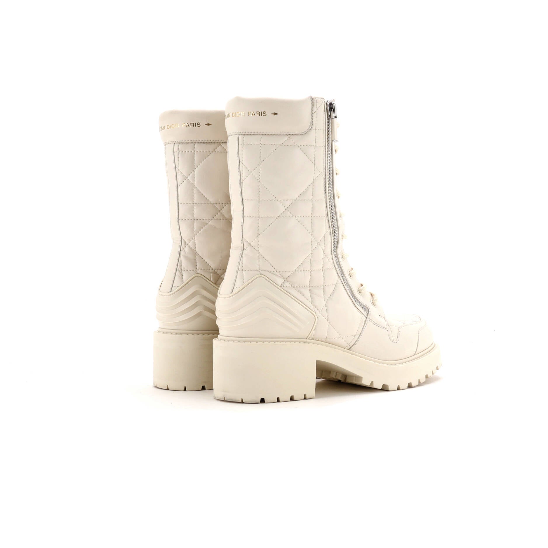 Women's D-Unit Combat Boots Cannage Quilt Leather