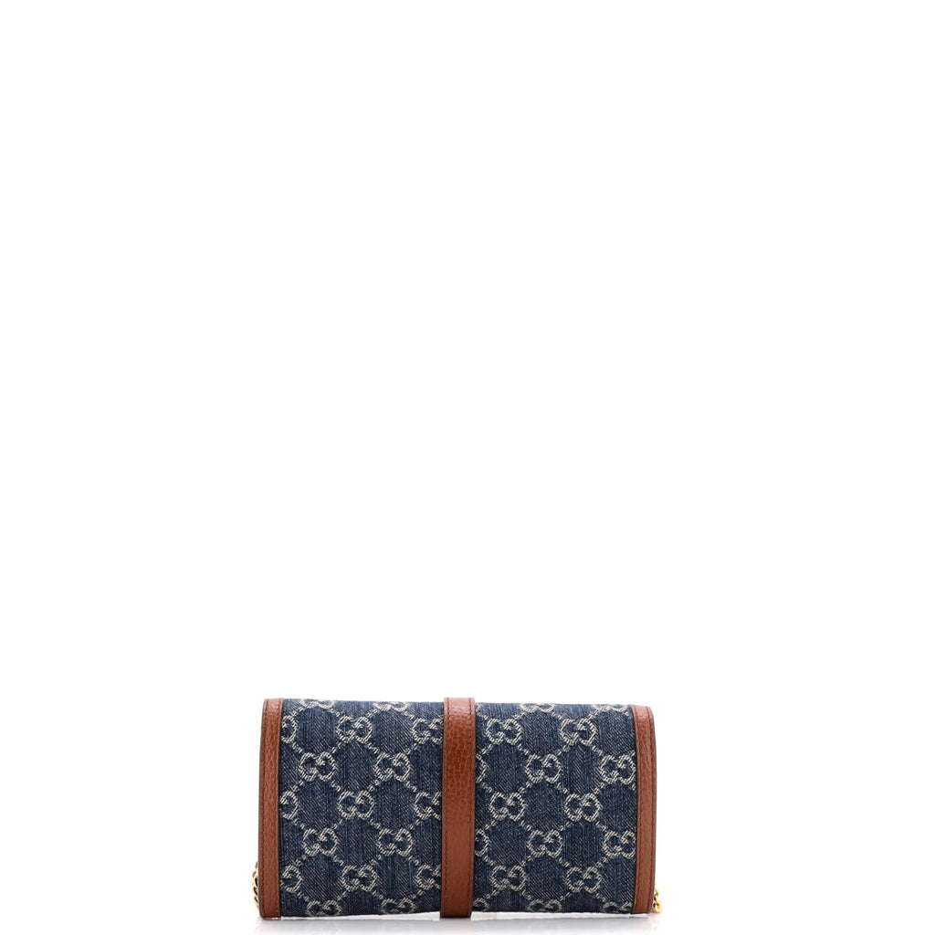 Jackie 1961 Continental Chain Wallet GG Denim
