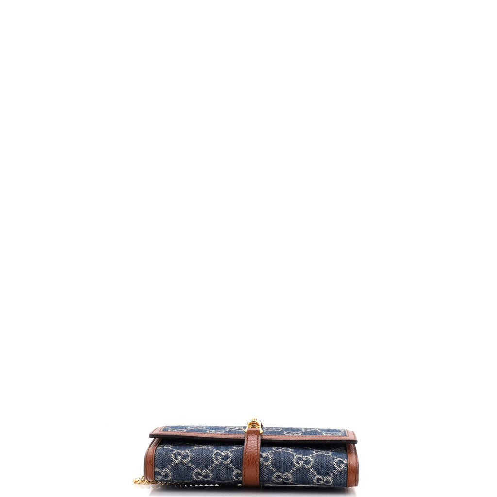 Jackie 1961 Continental Chain Wallet GG Denim