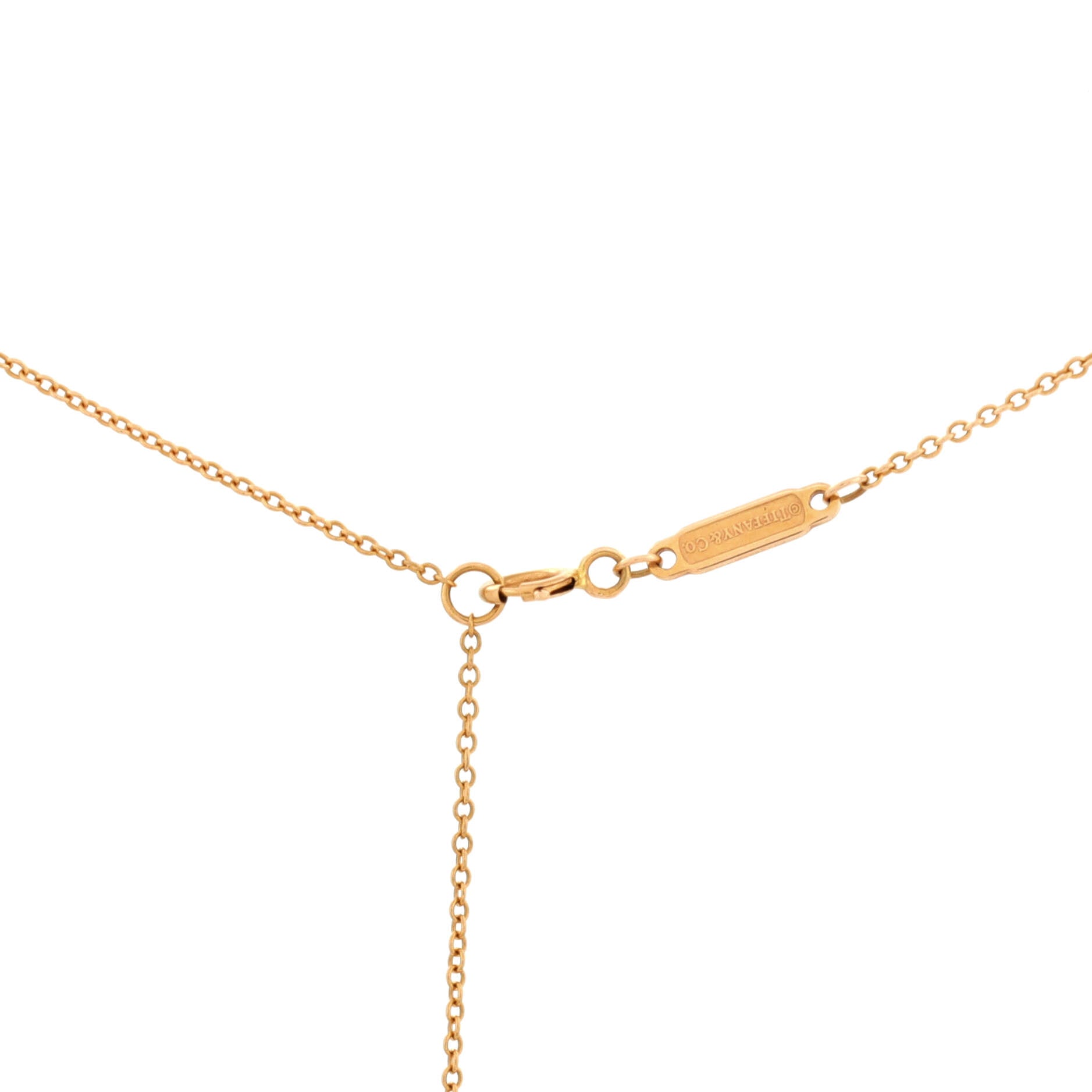 T Smile Pendant Necklace 18K Rose Gold Mini
