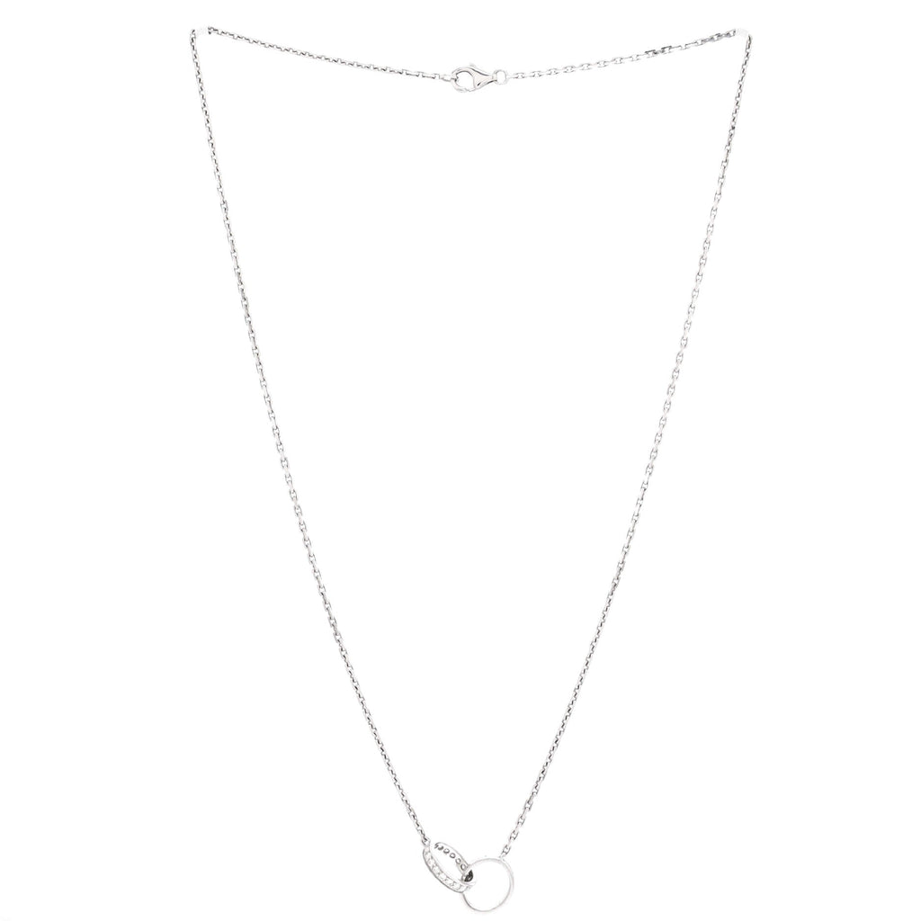 Love Interlocking Necklace 18K White Gold and Diamonds
