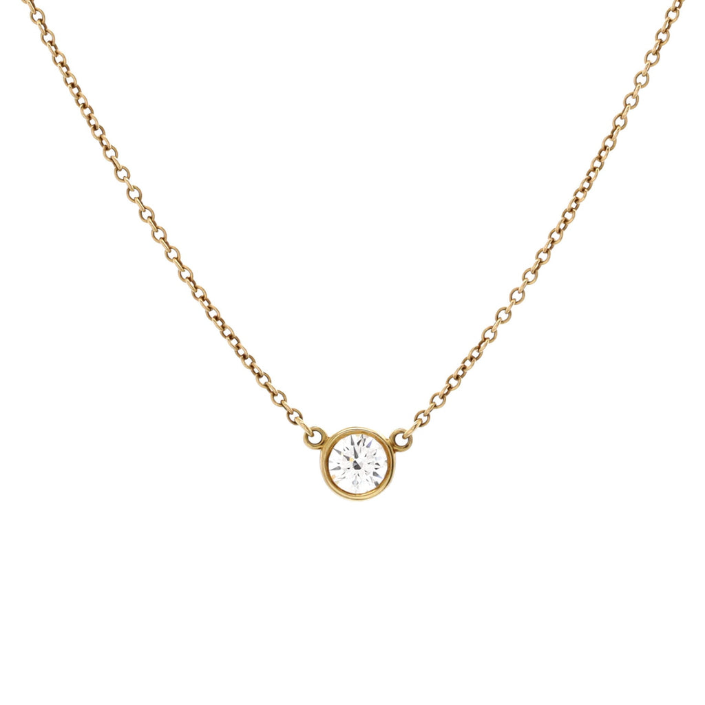 Elsa Peretti Diamonds By The Yard Pendant Necklace 18K Yellow Gold and Diamond 0.20-0.29CT