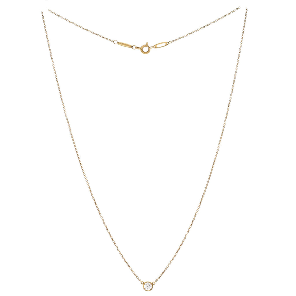 Elsa Peretti Diamonds By The Yard Pendant Necklace 18K Yellow Gold and Diamond 0.20-0.29CT