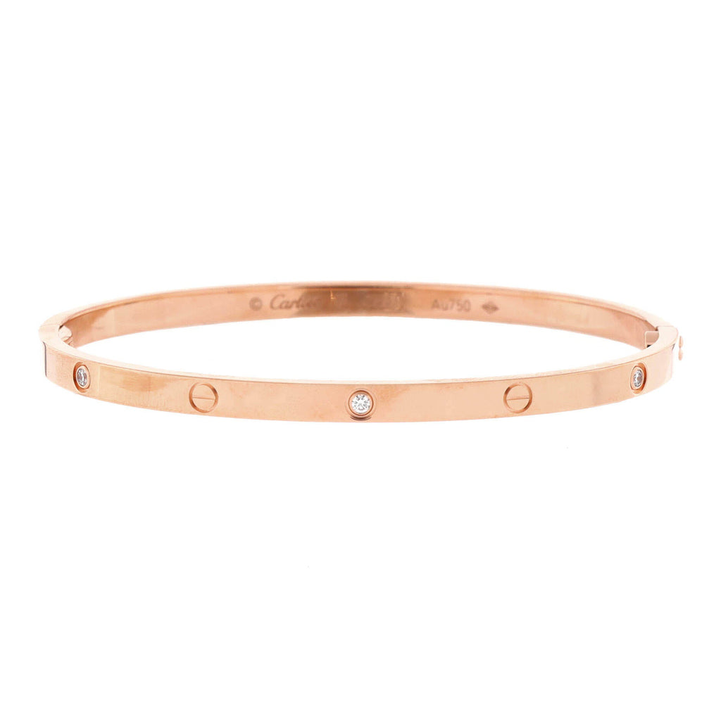 Love 6 Diamond Bracelet 18K Rose Gold and Diamonds Small