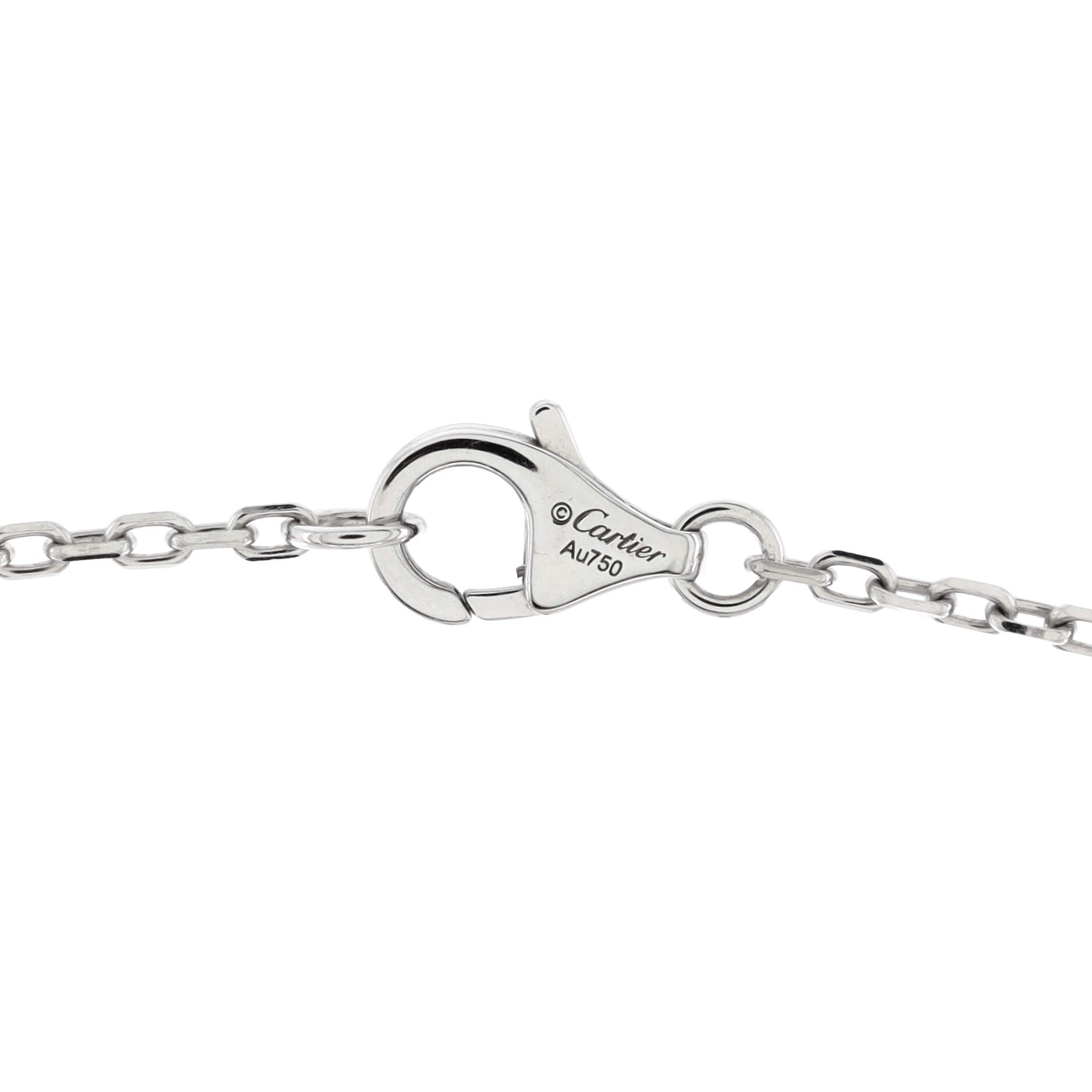 Love Interlocking Pave Necklace 18K White Gold and Diamonds