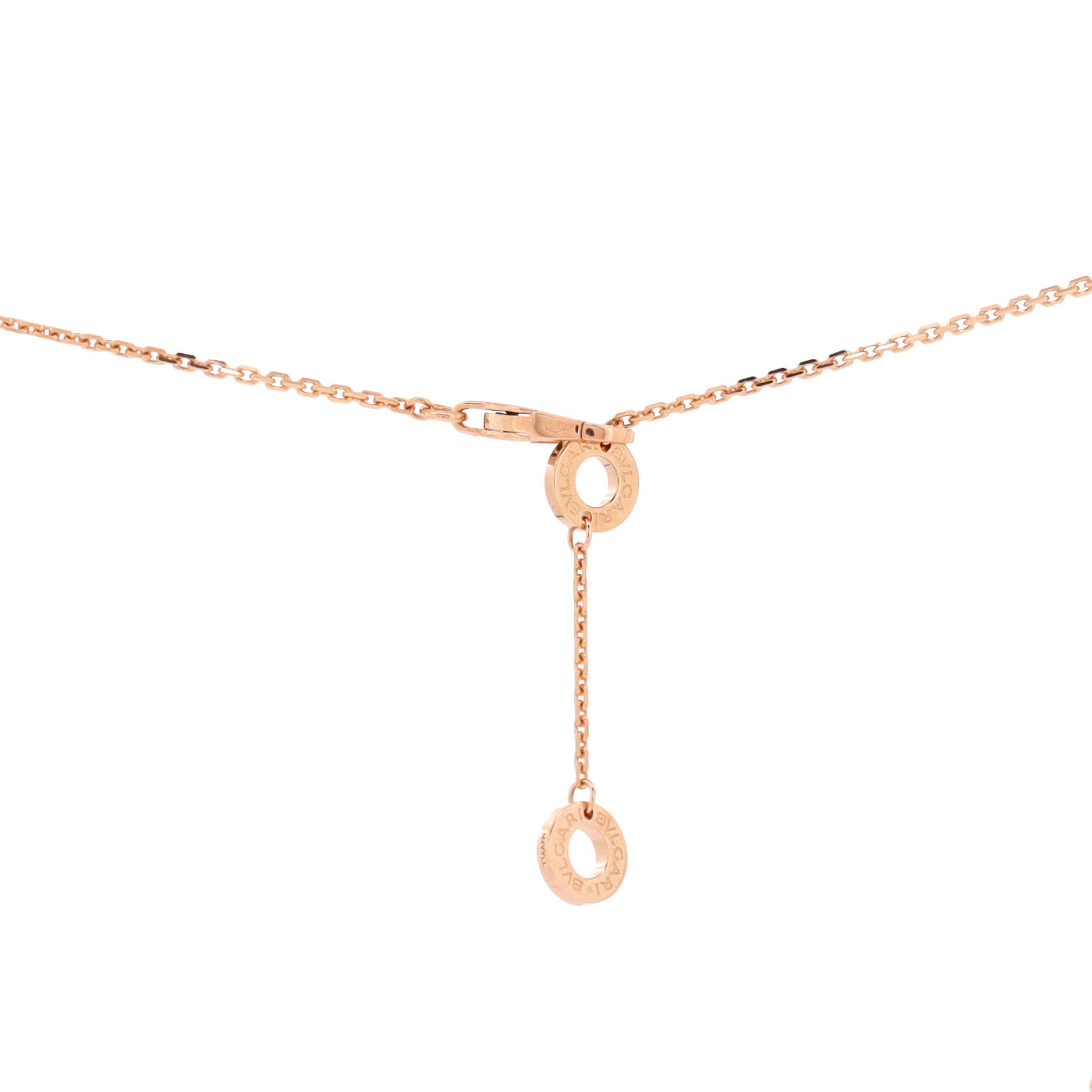Divas' Dream Pendant Necklace 18K Rose Gold with Malachite and Diamonds Large