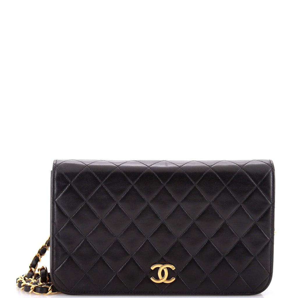 Vintage Full Flap Bag Quilted Lambskin Medium