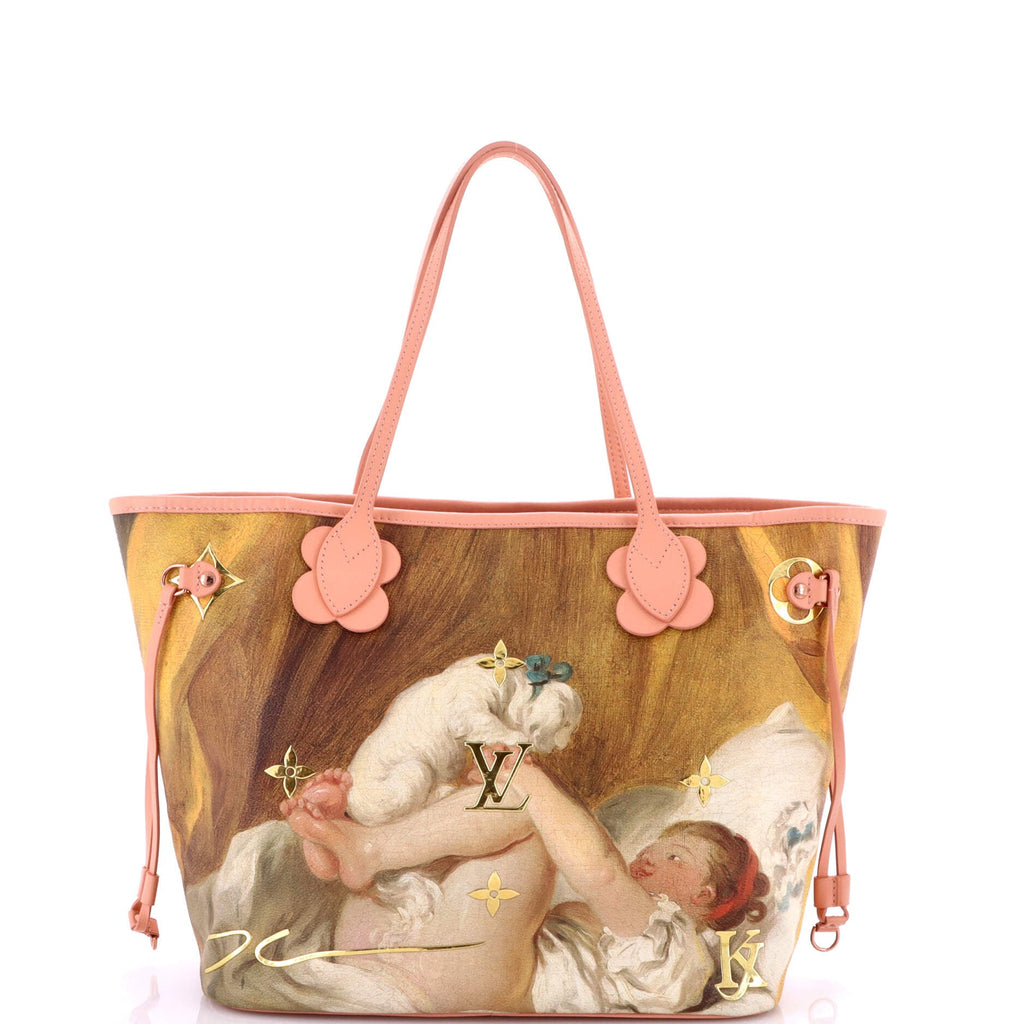 Neverfull NM Tote Limited Edition Jeff Koons Fragonard Print Canvas MM